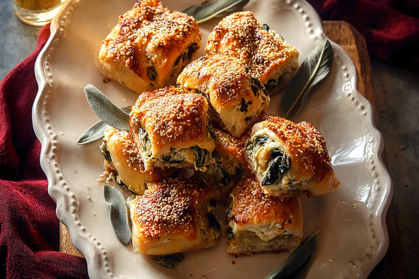 Spinach and Artichoke Dip Rolls