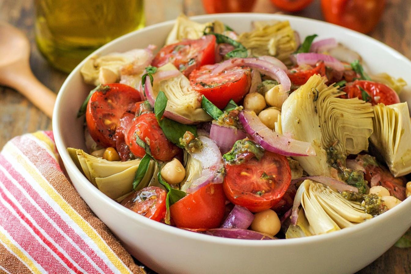 Tuscan Artichoke Tomato Salad