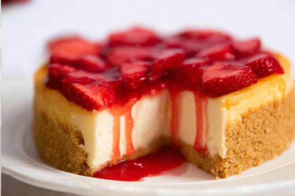 Valentines Day Strawberry Cheesecake