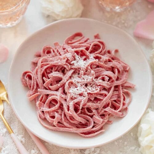 Valentines Day Vegan Pink Pasta