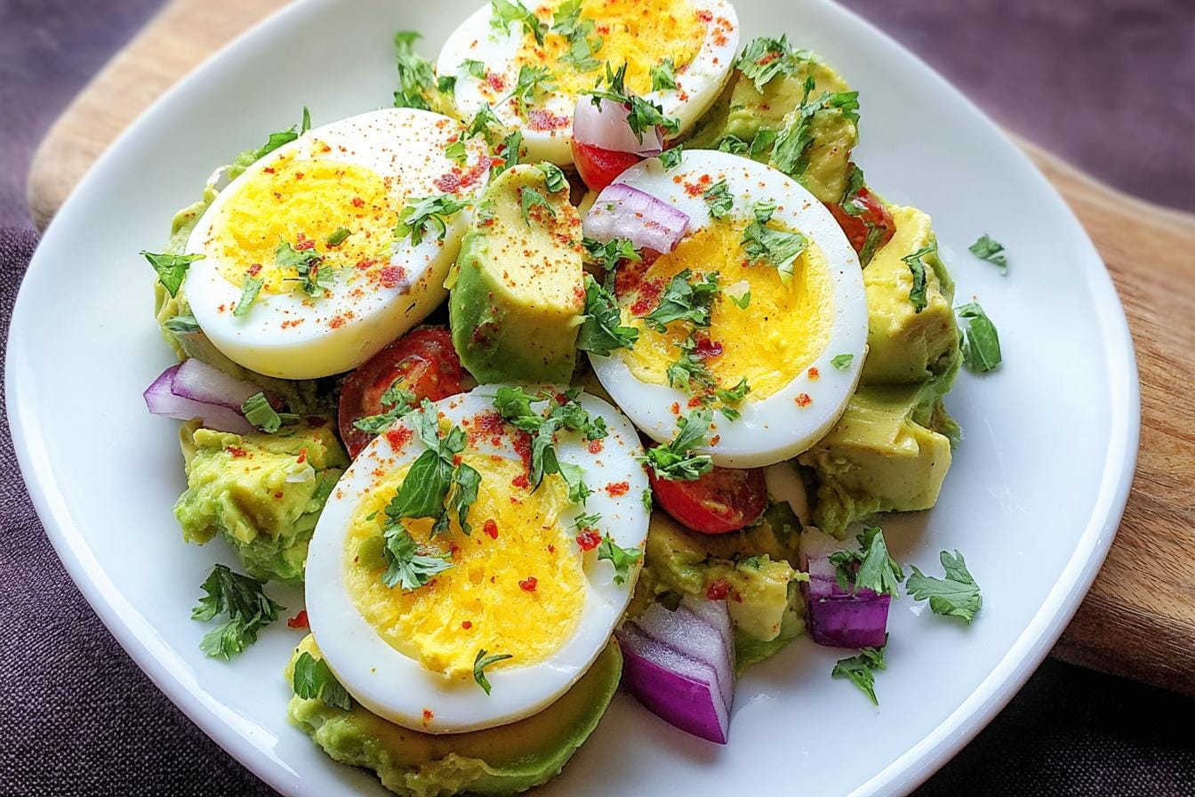 Workout Egg Avocado Salad