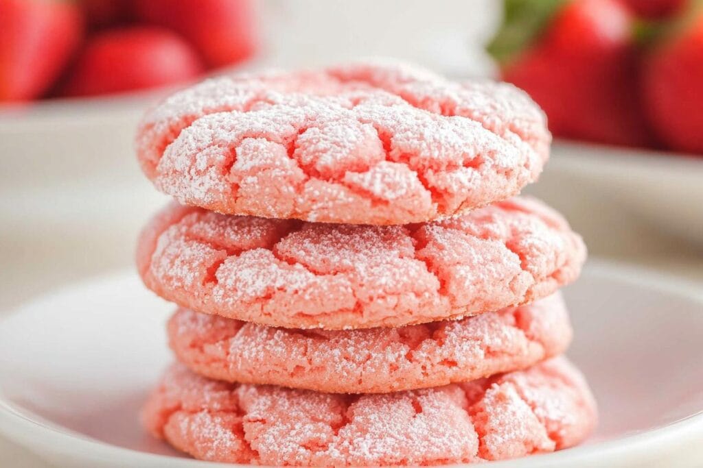 Strawberry Cake Mix Cookies