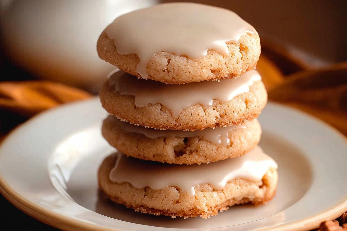 Brown Butter Brown Sugar Maple Glazed Cookies