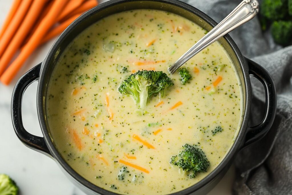High Protein Broccoli Cheddar Soup