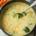 High Protein Broccoli Cheddar Soup