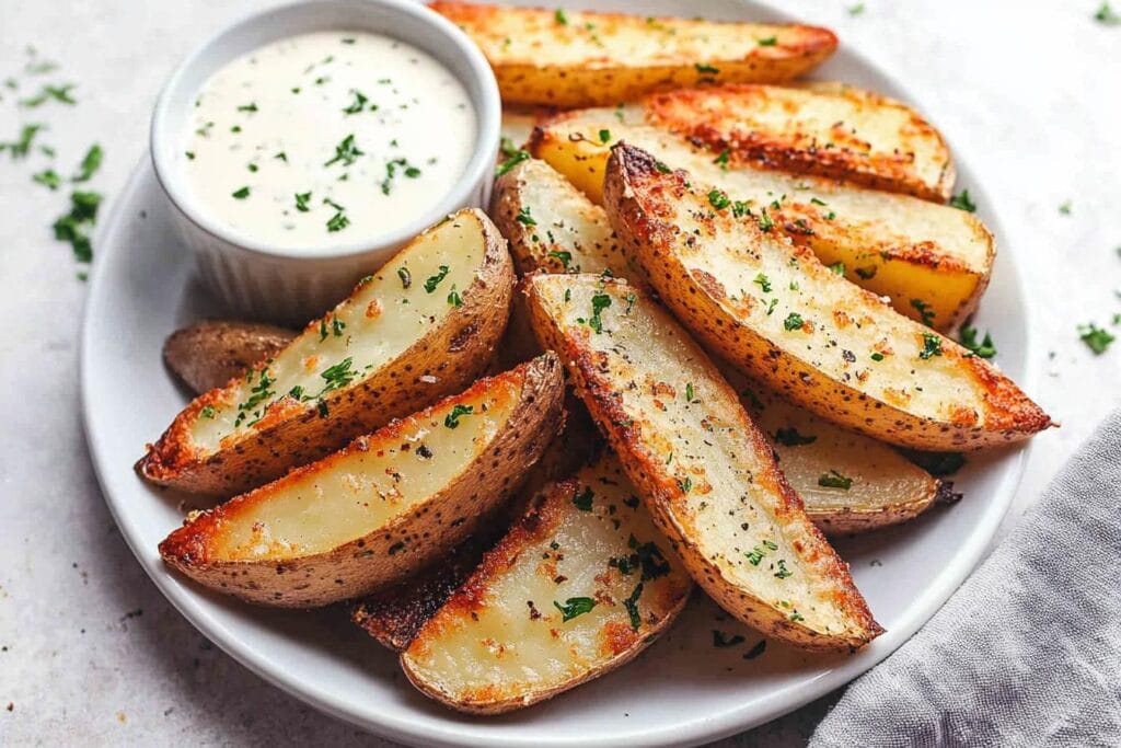 Baked Garlic Parmesan Potato Wedges