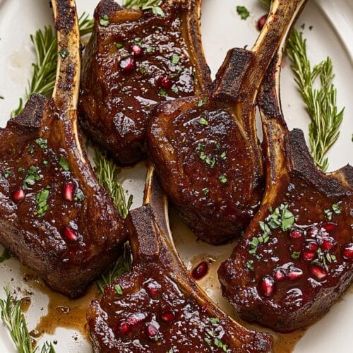 Fancy Pomegranate Lamb Chops