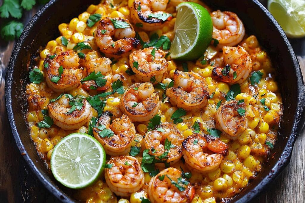Mexican Street Corn and Shrimp