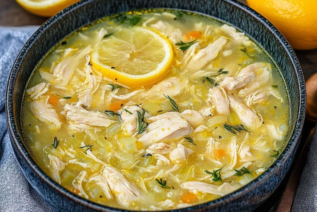 Avgolemono — Greek Lemon Chicken Soup