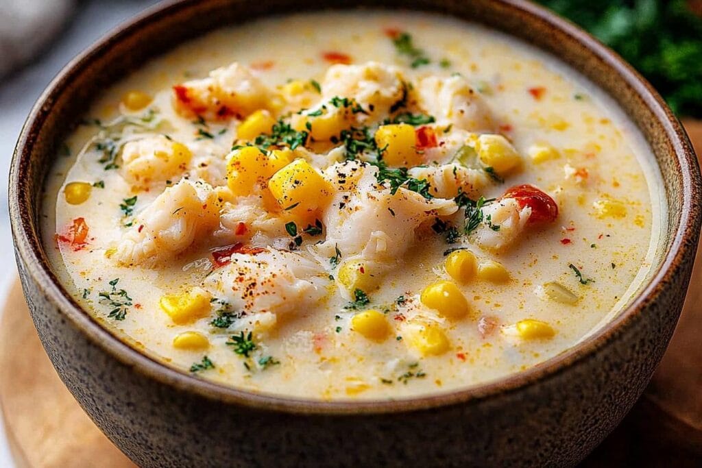 Bobby Flay's Crab & Corn Chowder Recipe