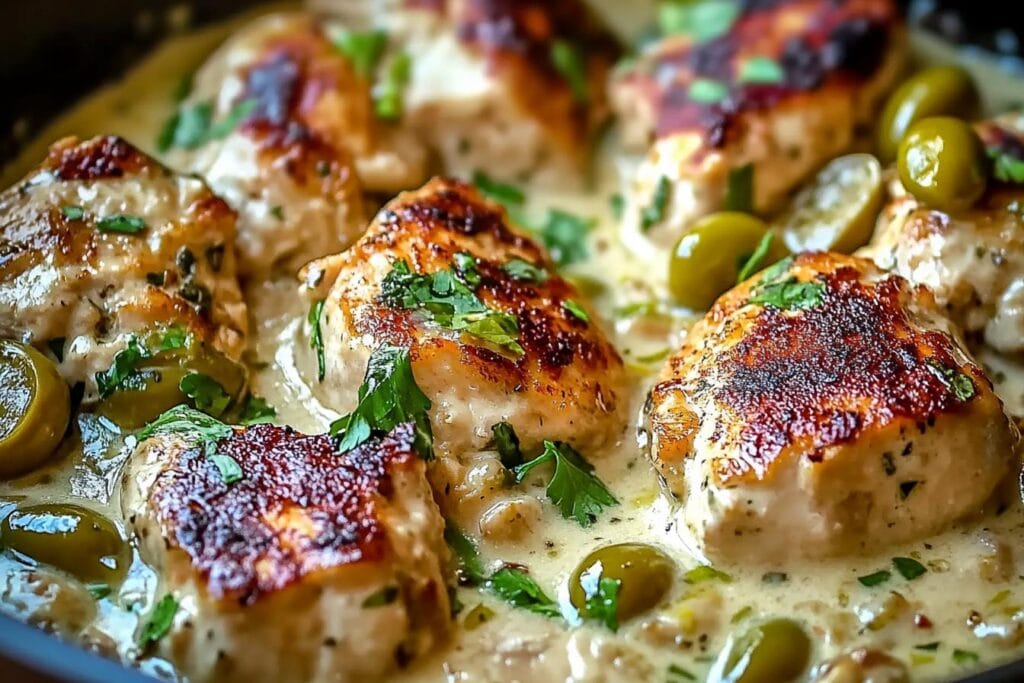 Creamy Pepperoncini Chicken Skillet