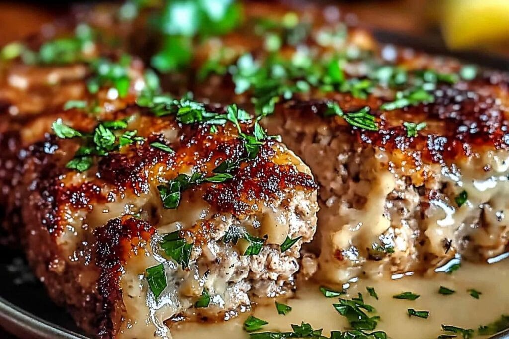 Garlic Parmesan Chicken Meatloaf