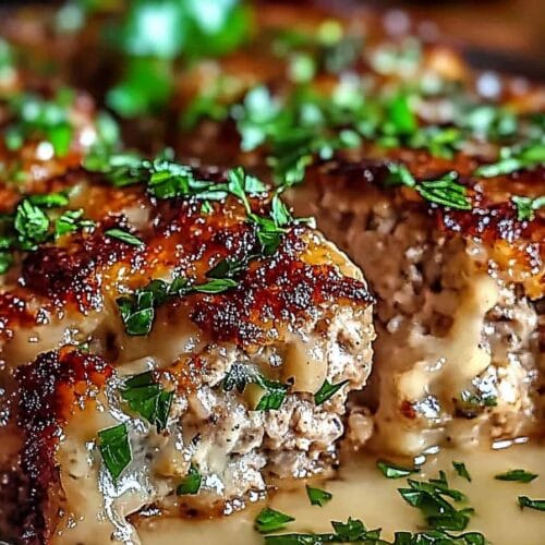 Garlic Parmesan Chicken Meatloaf