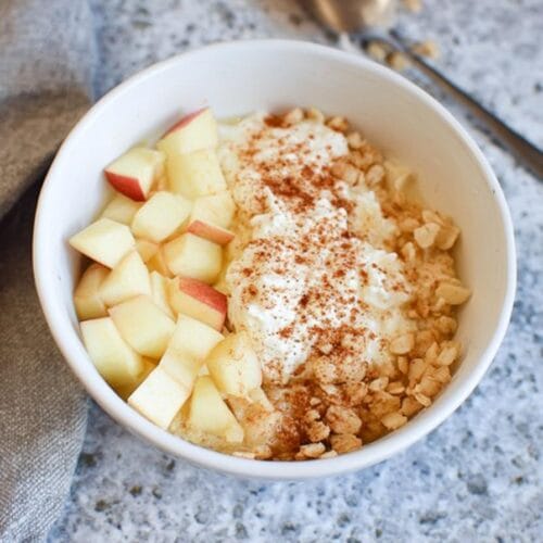 Apple Crisp Yogurt and Cottage Cheese Bowl