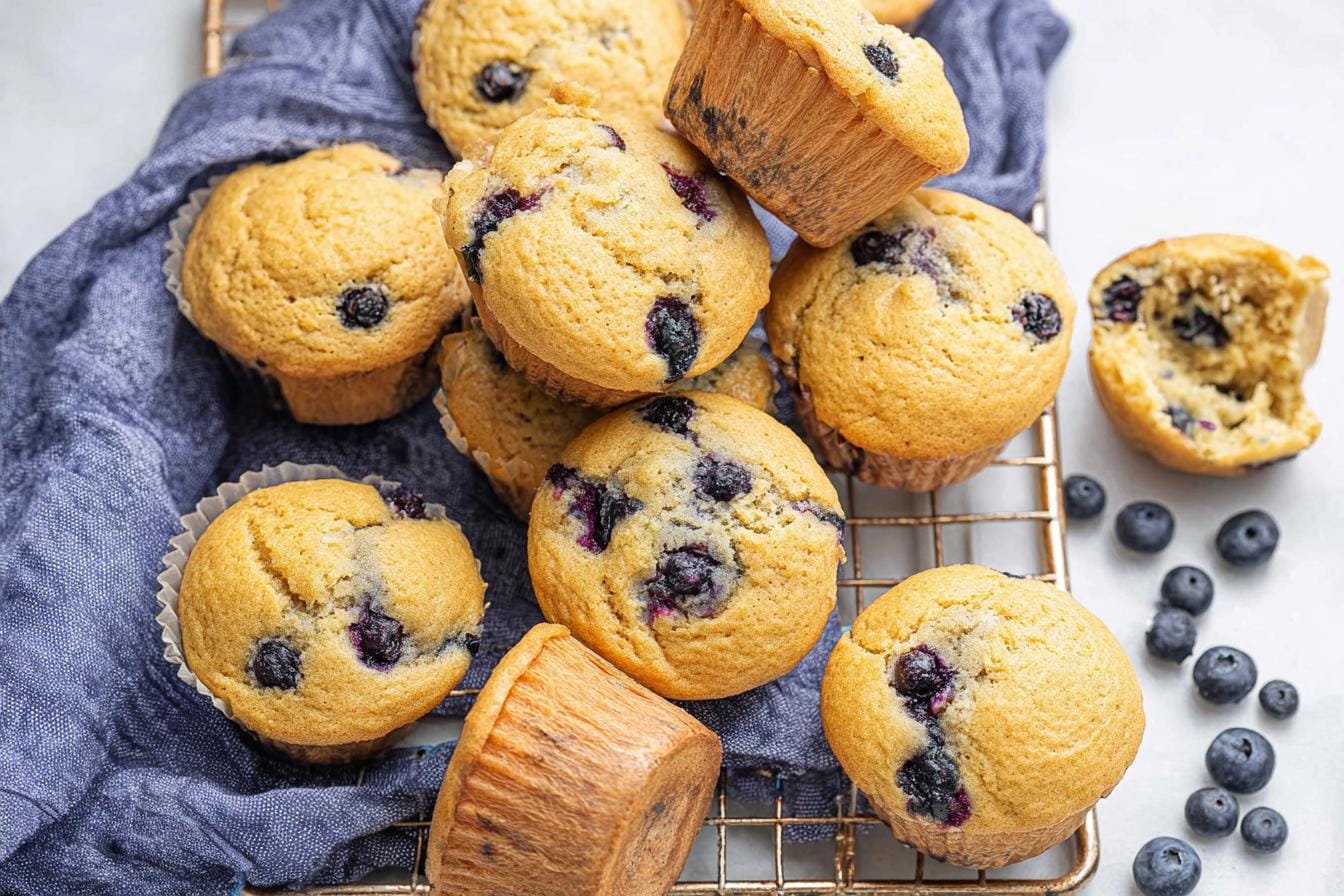 Blueberry Cottage Cheese Muffins