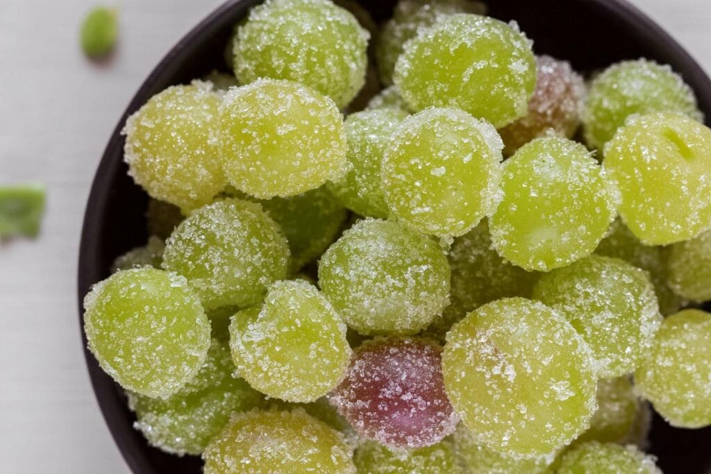 Candied Frozen Sour Grapes