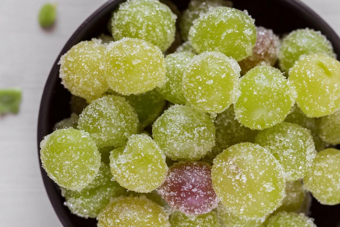 Candied Frozen Sour Grapes