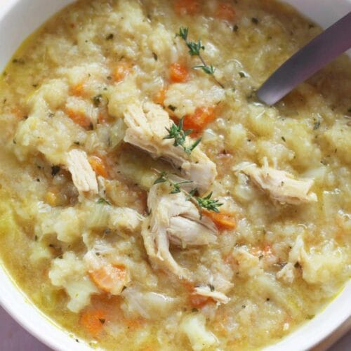 Cauliflower Chicken Soup Anti-Inflammatory Recipe