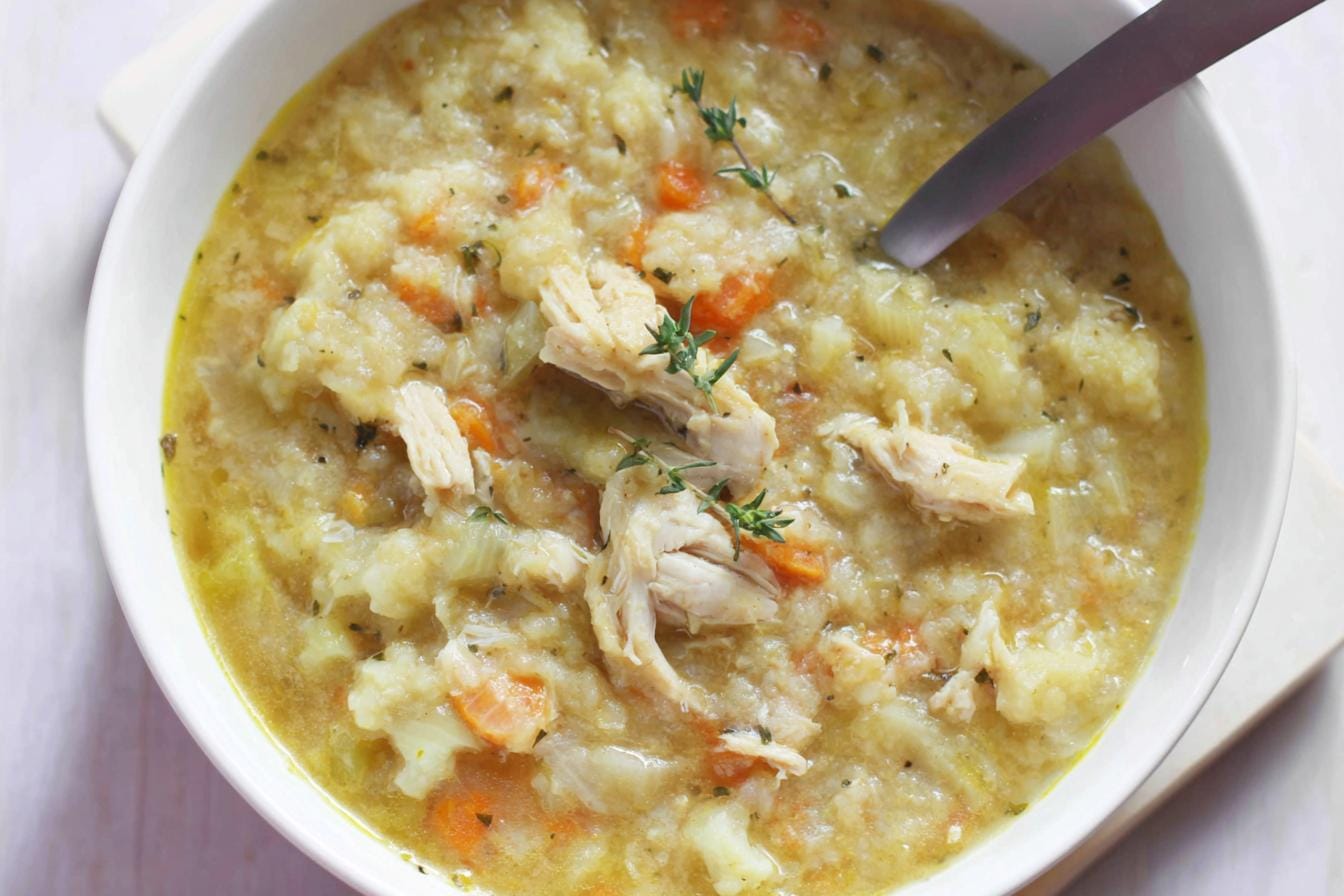 Cauliflower Chicken Soup Anti-Inflammatory Recipe