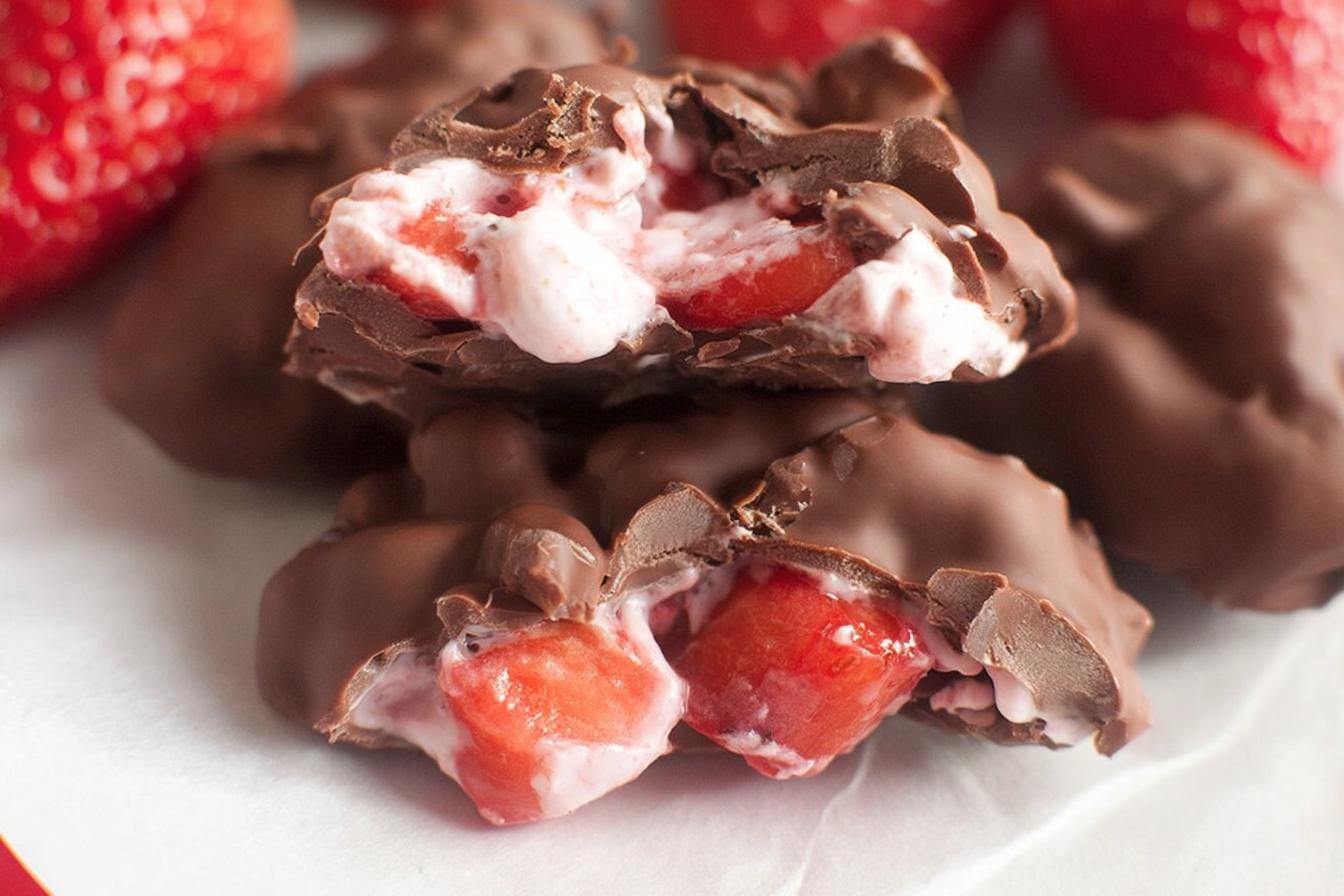 Chocolate Strawberry Yogurt Clusters