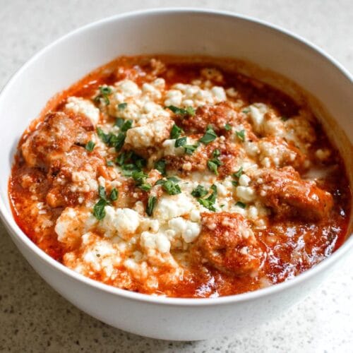 Cottage Cheese Chicken Parm Bowl