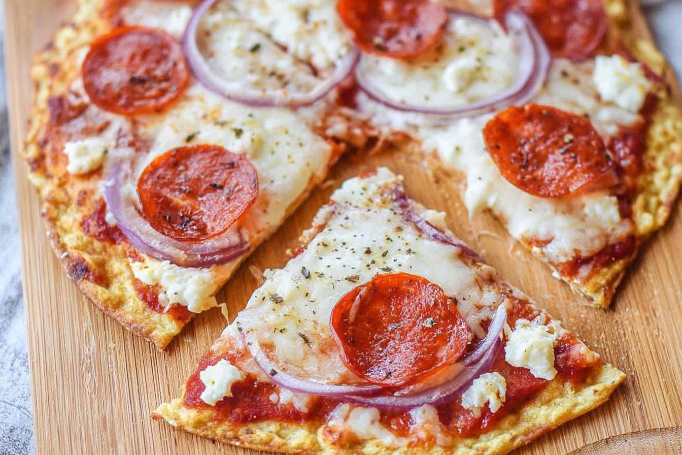 Cottage Cheese Flatbread Pizza