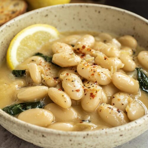 Creamy Lemon Garlic Butter Beans