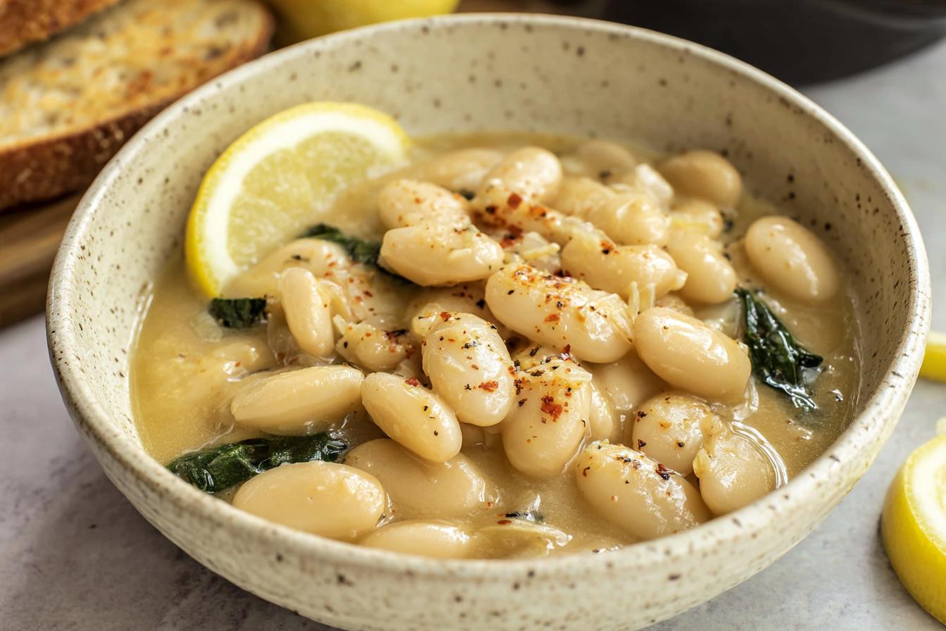 Creamy Lemon Garlic Butter Beans