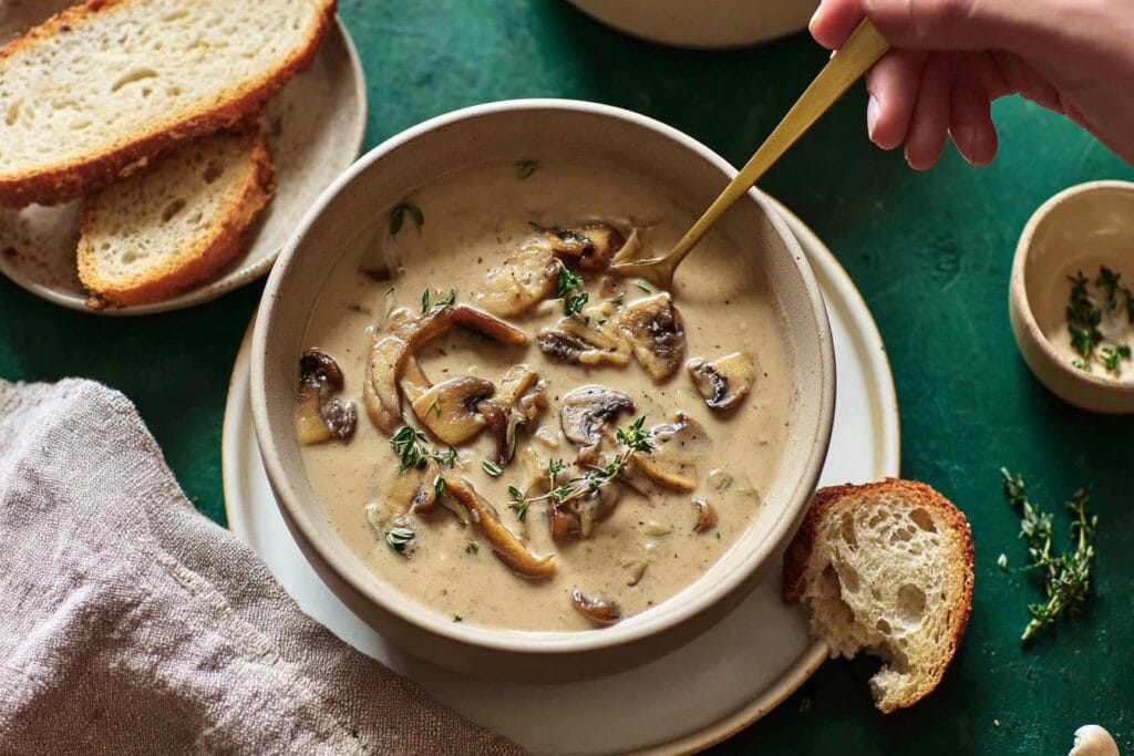Creamy Vegan Mushroom Soup
