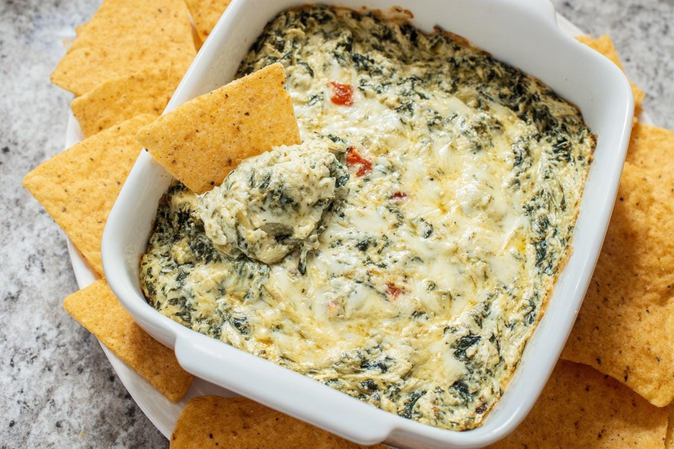 Healthy Spinach Artichoke Dip