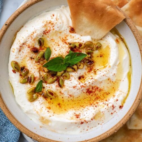 Hot Honey Whipped Cottage Cheese Dip