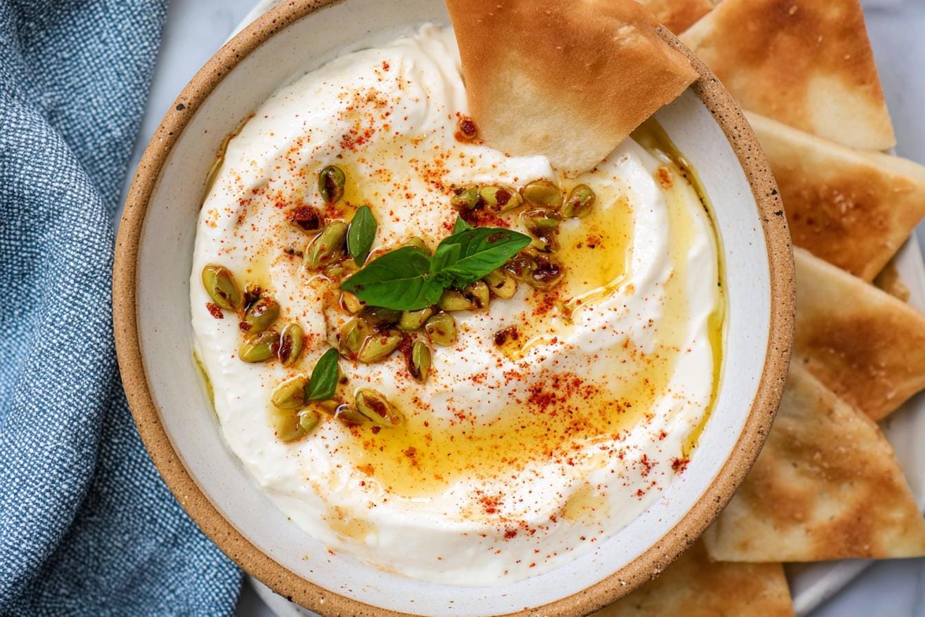 Hot Honey Whipped Cottage Cheese Dip