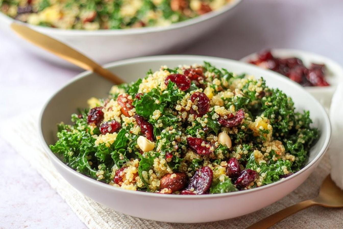 Kale Cranberry Quinoa Salad