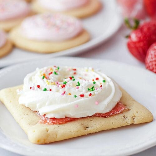Strawberry Pop Tart Sugar Cookies