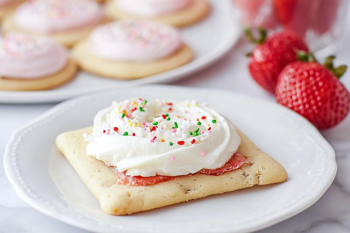 Strawberry Pop Tart Sugar Cookies