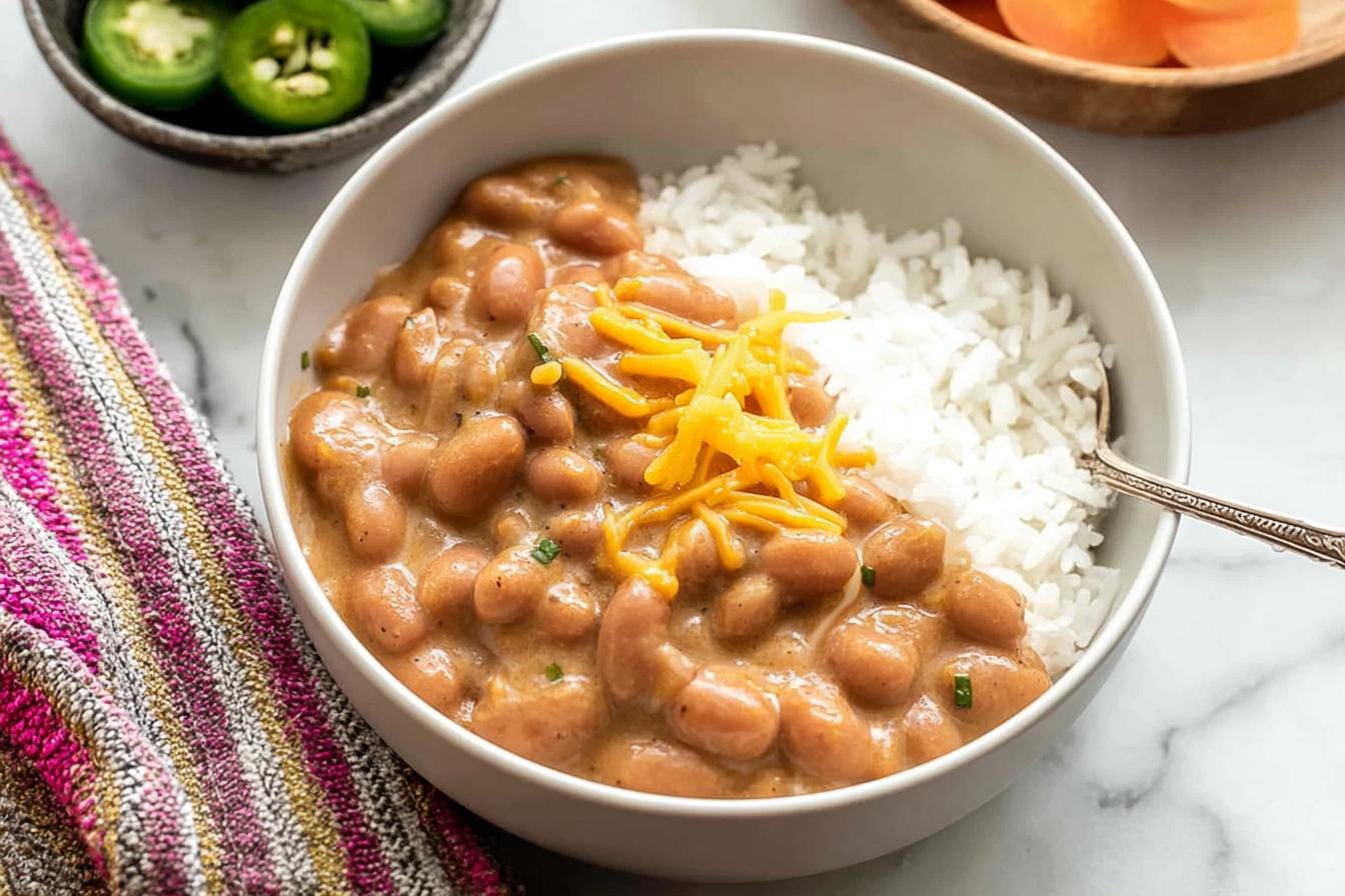 Cheesy Pinto Beans