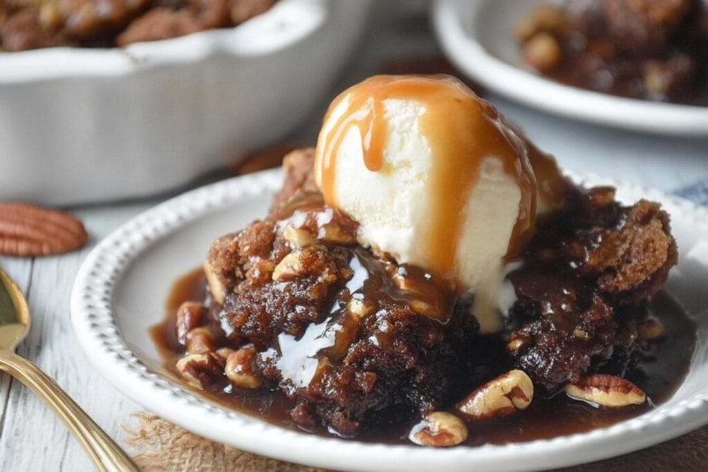 Chocolate Turtle Cobbler