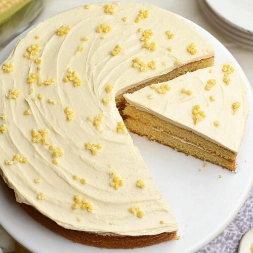 Cornbread Cake with Honey Buttercream