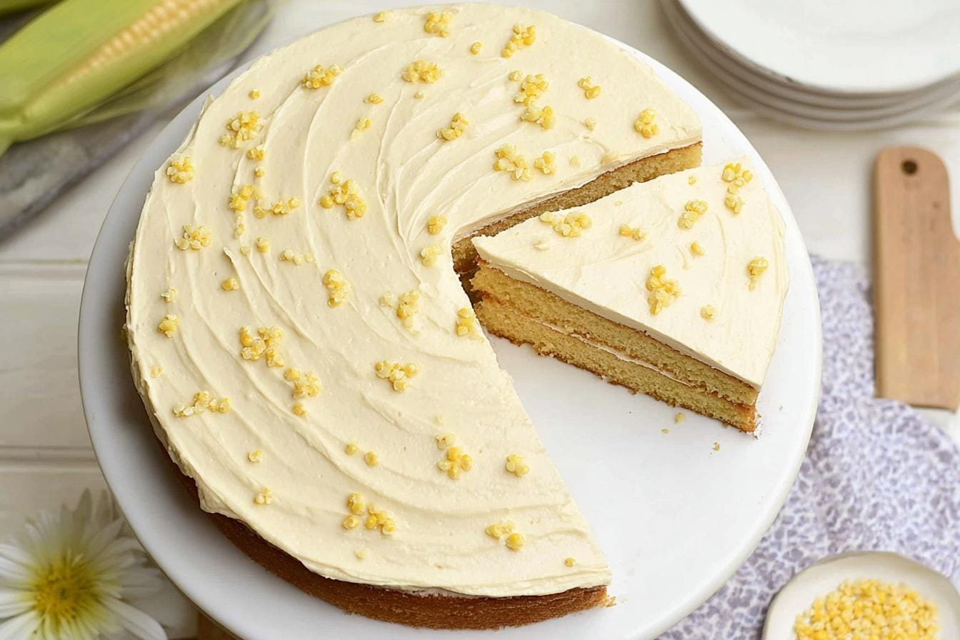 Cornbread Cake with Honey Buttercream