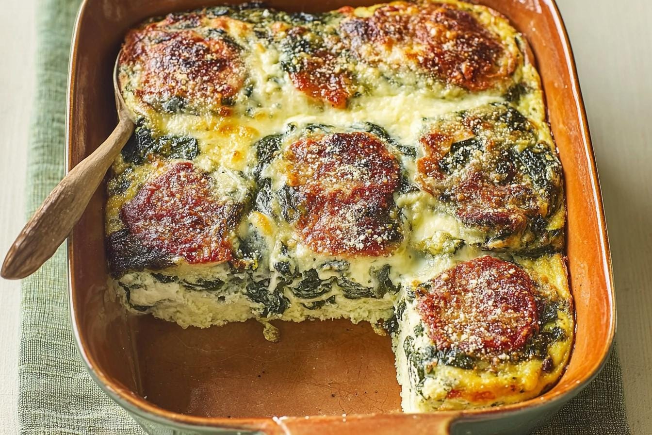 Spinach Florentine Breakfast Casserole