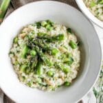 Vegan Asparagus Risotto spring dinner