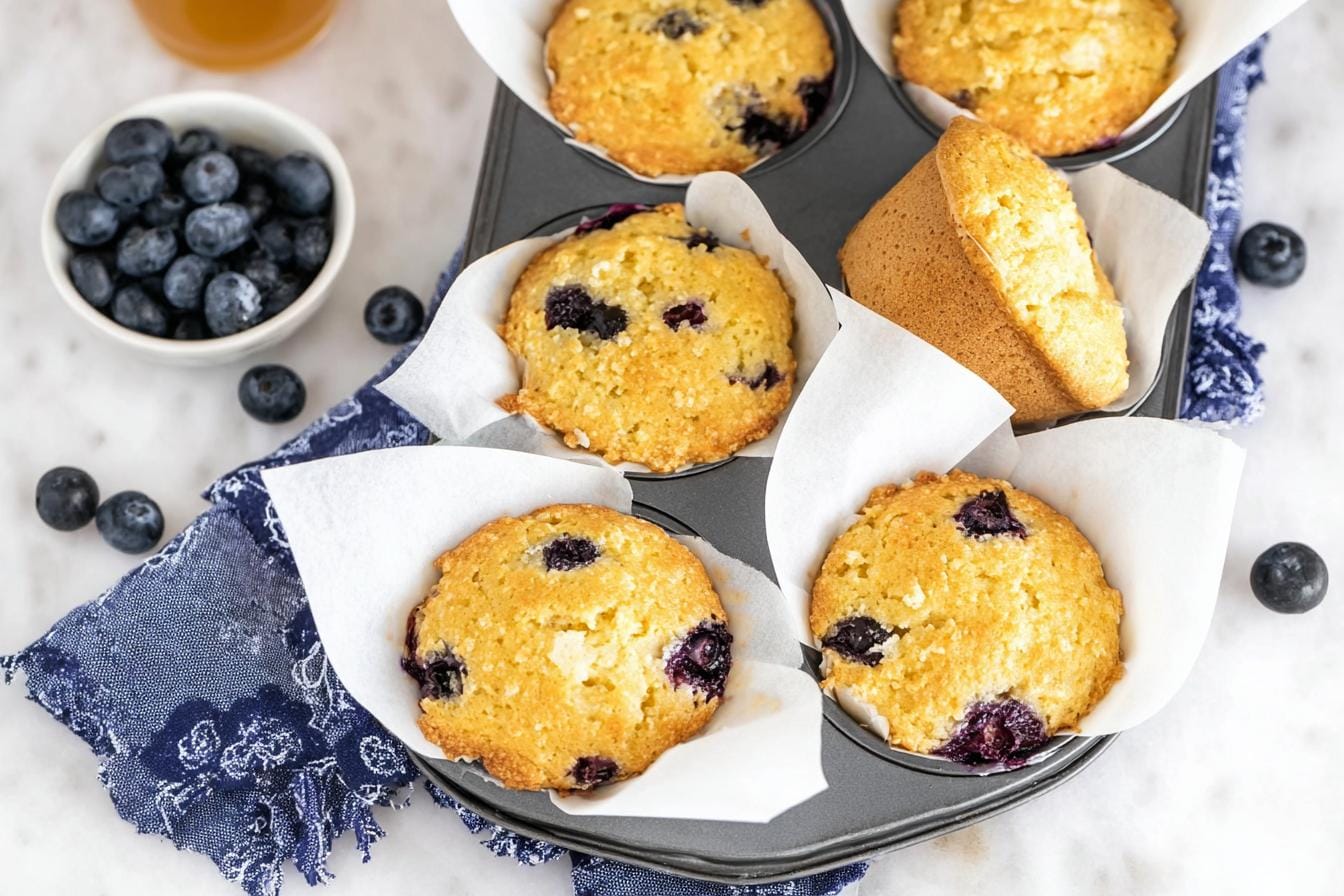 Blueberry Cottage Cheese Muffins