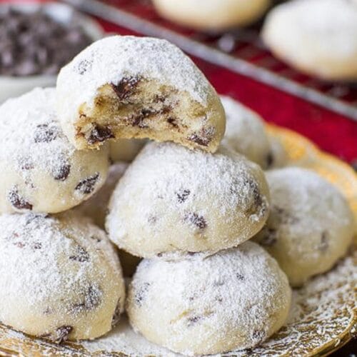 Chocolate Chip Snowball Cookies