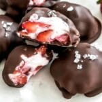 Chocolate Strawberry Frozen Yogurt Bites