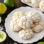 Coconut Key Lime Crinkle Cookies