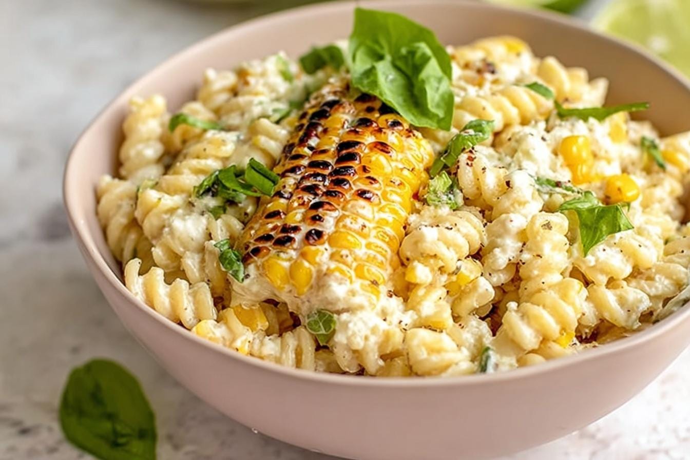 Creamy Street Corn Pasta Salad