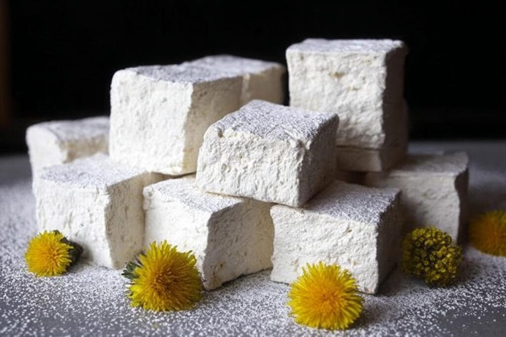 Dandelion and Honey Marshmallows