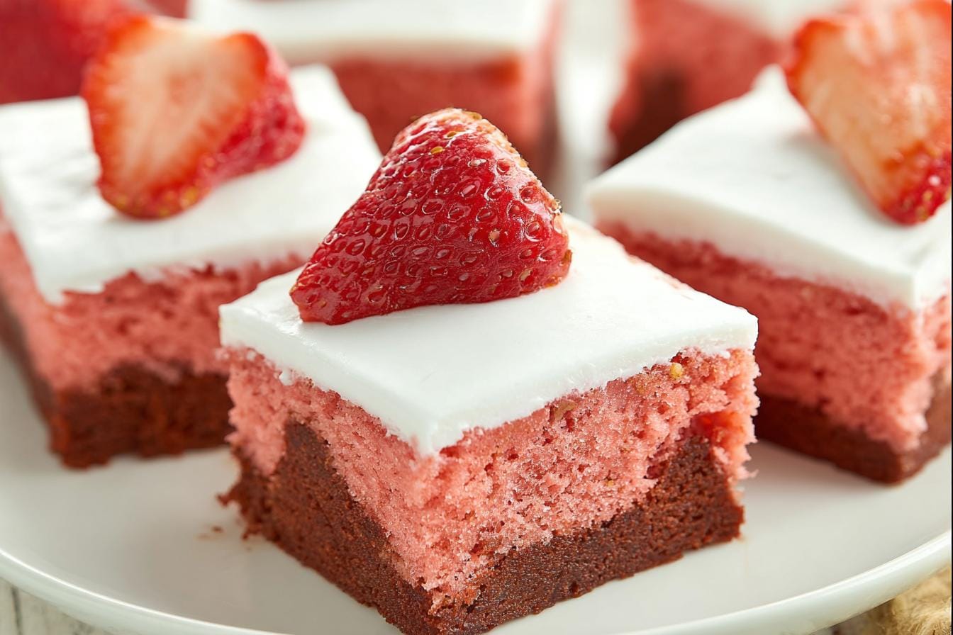 Fresh Strawberry Brownies