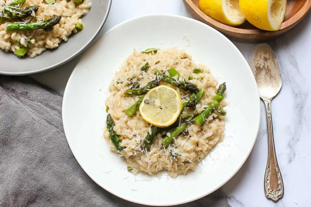 Instant Pot Lemon Asparagus Risotto
