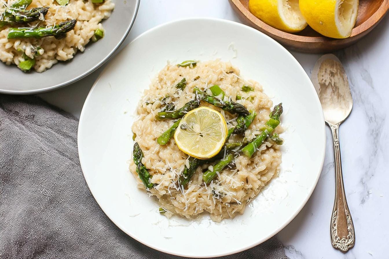 Instant Pot Lemon Asparagus Risotto
